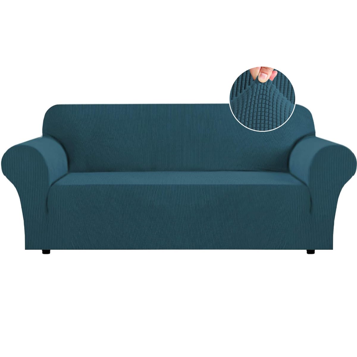 Flamingo P High Stretch One Piece Furniture Protector Sofa Cover for Durable Spandex Stretch Fabric Super Soft Slipcover, 2 Seater, Wine, Loveseat