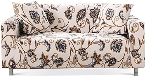 HOOBUY Printed Sofa Cover Stretch Couch Covers Patterned Loveseat Slipcovers for 2 Seater Cushion Couch Love Seat Set (BXMY, 2 Seater/Loveseat)