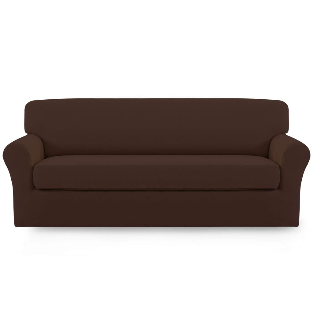 Easy-Going 2 Pieces Stretch Loveseat Couch Sofa Slipcover Washable