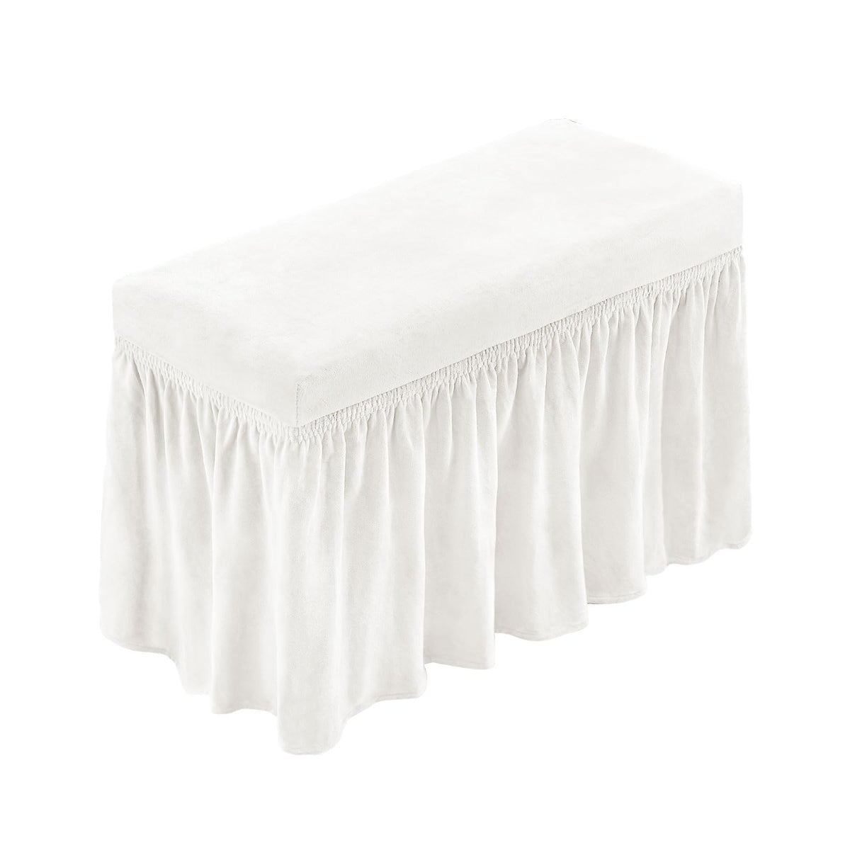 NICEEC Spandex Dining Bench Cushion Cover Bench Covers Stretch with Skirt