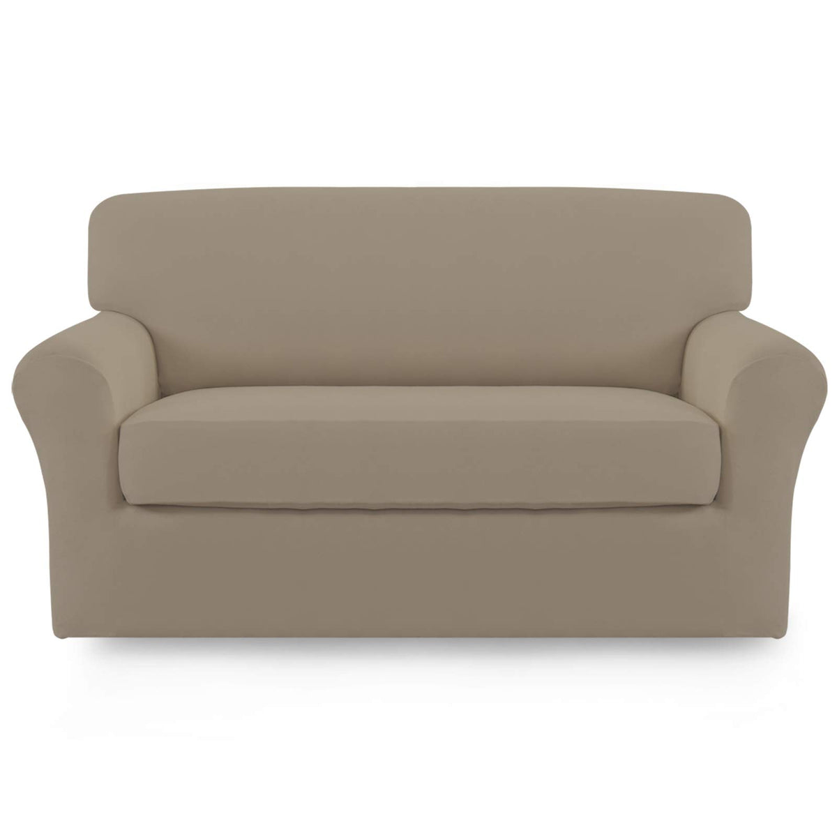 Easy-Going 2 Pieces Stretch Loveseat Couch Sofa Slipcover Washable
