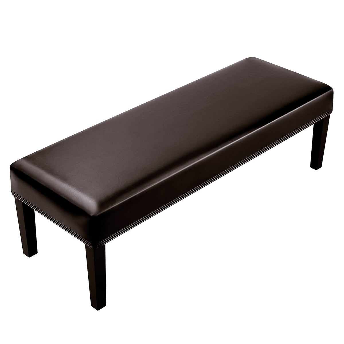 Fuloon Stretch Jacquard Dining Bench Cover - Anti-Dust Removable Bench Slipcover Washable Seat Cushion Protector for Bedroom, Kitchen, Hotel, Banquet (Beige)