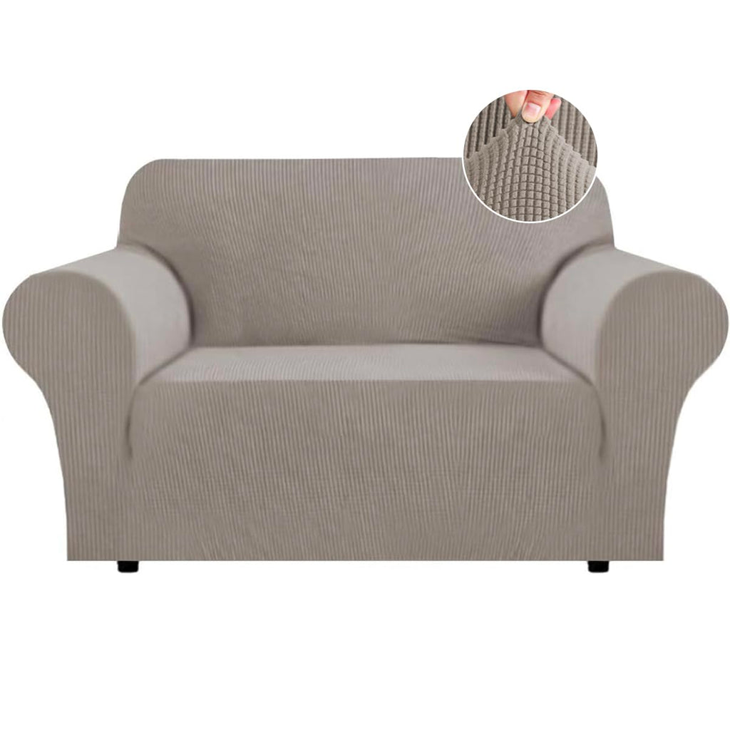 Flamingo P High Stretch One Piece Furniture Protector Sofa Cover for Durable Spandex Stretch Fabric Super Soft Slipcover, 2 Seater, Wine, Loveseat