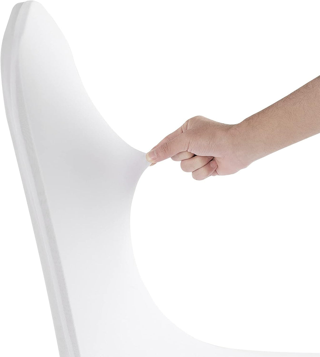 SuperO Waterproof Spandex Chair Cover 25PCS, Stretch Dining Chair Covers, Polyester Outdoor Chair Covers, Protector Stretch Chair Cover for Party Universal, Banquet, Wedding Event, Hotel(White)