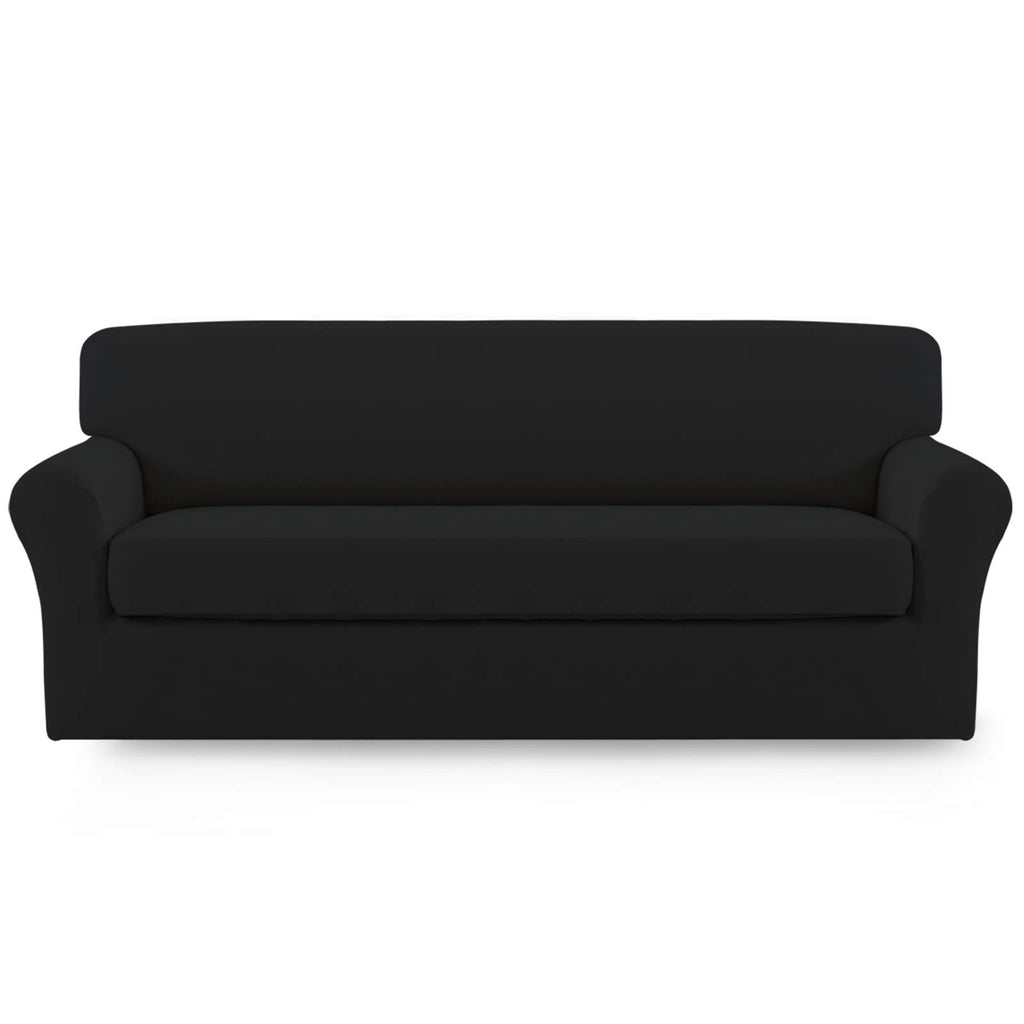 Easy-Going 2 Pieces Stretch Loveseat Couch Sofa Slipcover Washable