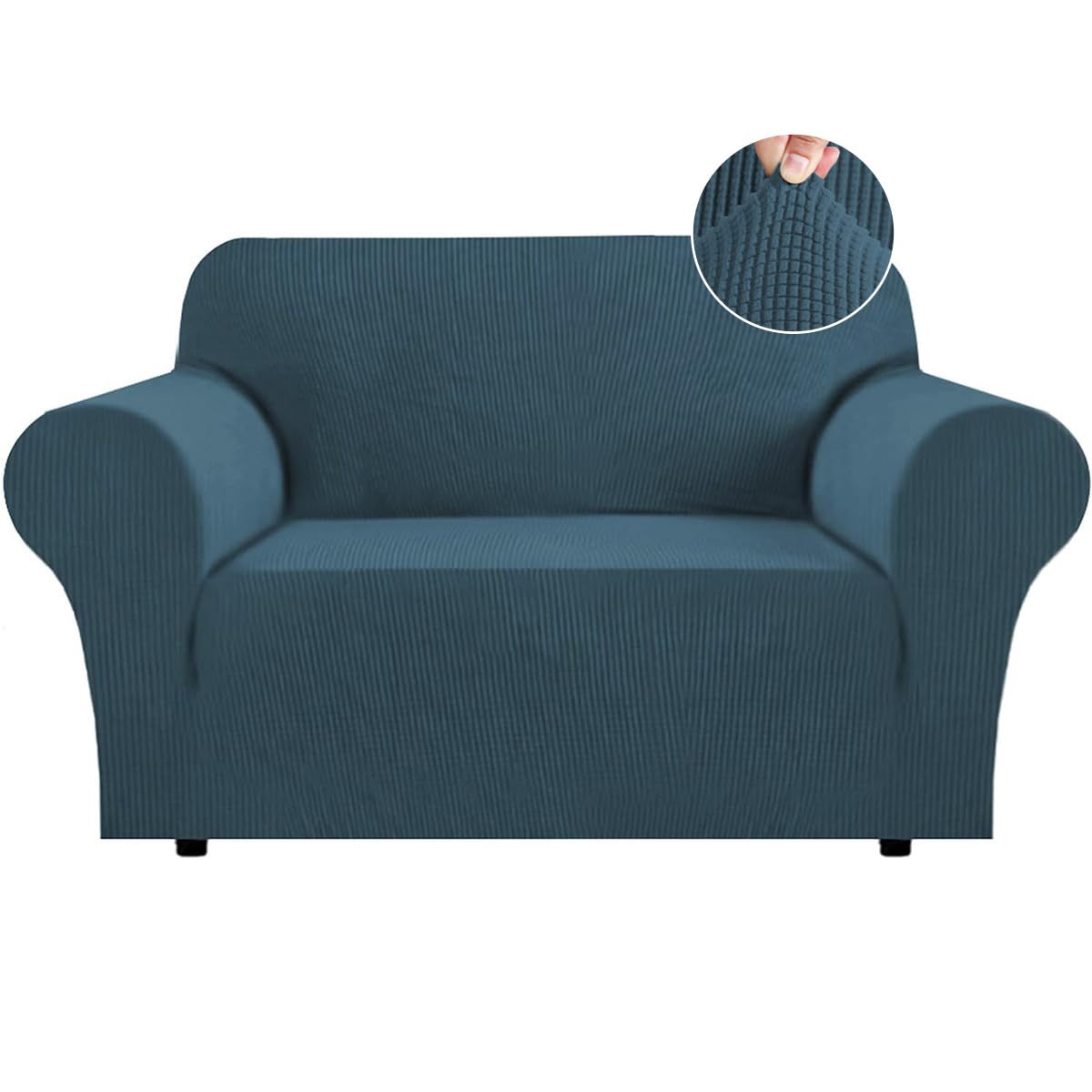 Flamingo P High Stretch One Piece Furniture Protector Sofa Cover for Durable Spandex Stretch Fabric Super Soft Slipcover, 2 Seater, Wine, Loveseat
