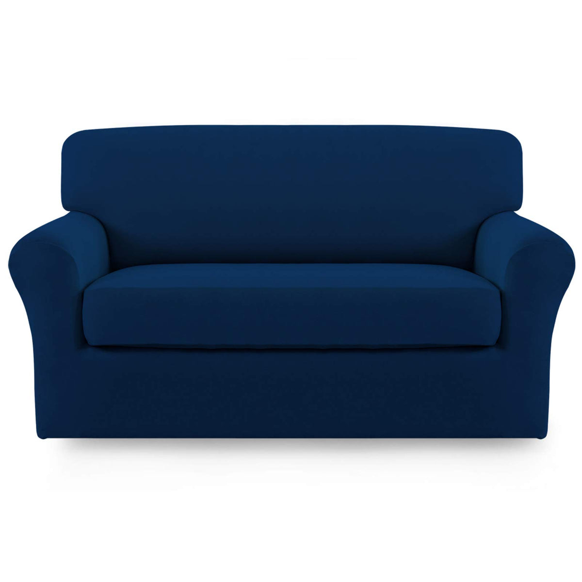 Easy-Going 2 Pieces Stretch Loveseat Couch Sofa Slipcover Washable