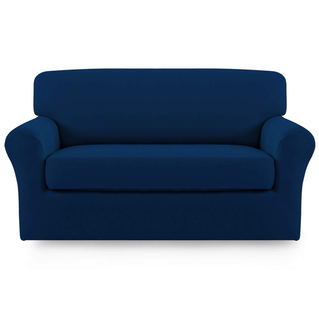 Easy-Going 2 Pieces Stretch Loveseat Couch Sofa Slipcover Washable