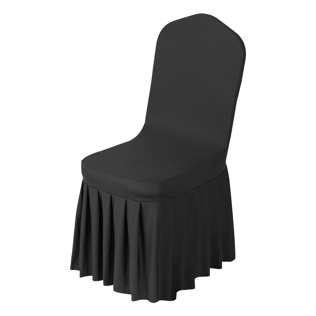 VEVOR 100 Pcs White Chair Covers Polyester Spandex Chair Cover Stretch Slipcovers for Wedding Party Dining Banquet Flat-Front Chair Covers