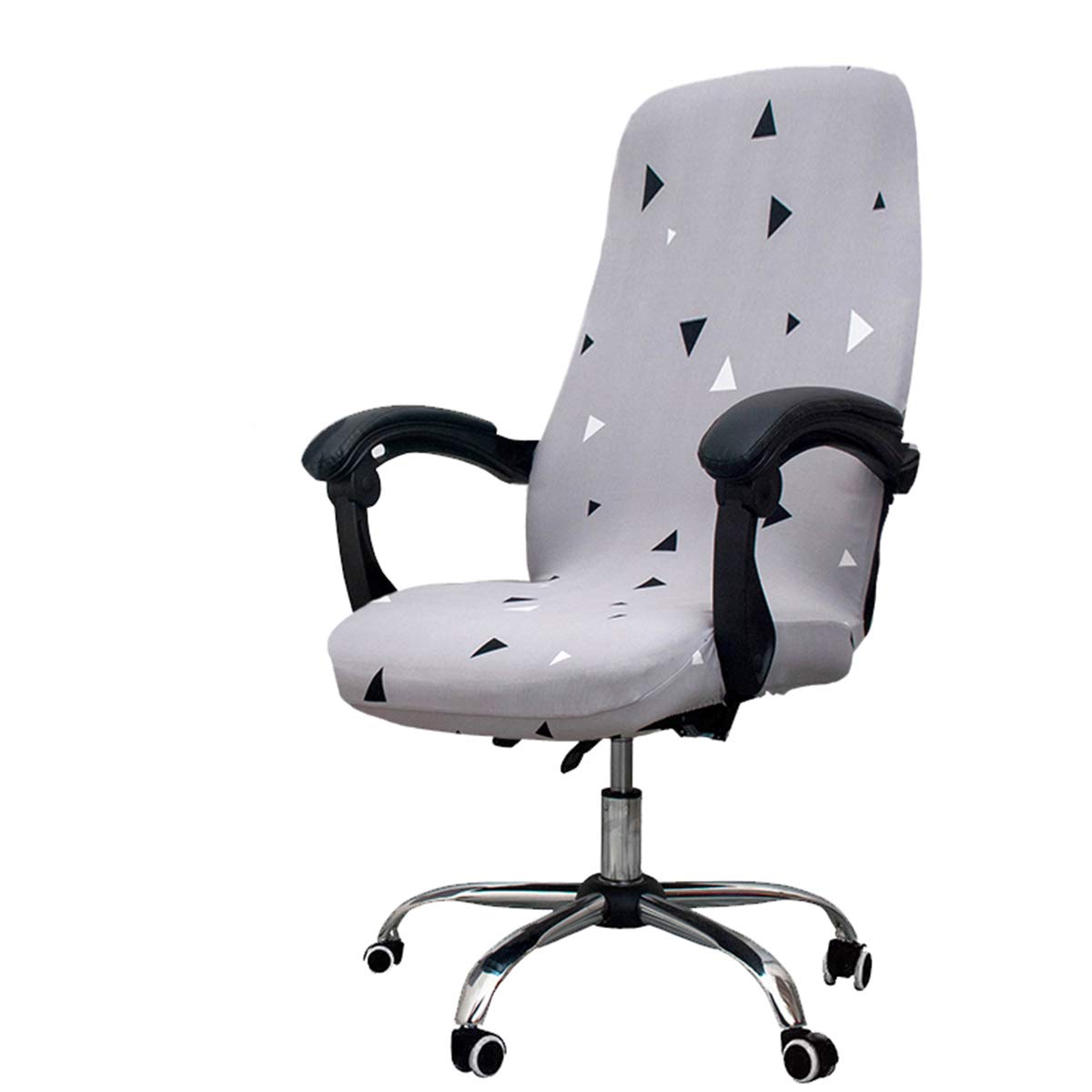 WOMACO Printed Office Chair Covers, Stretch Computer Universal Boss Modern Simplism Style High Back Chair Slipcover - Peony, Large