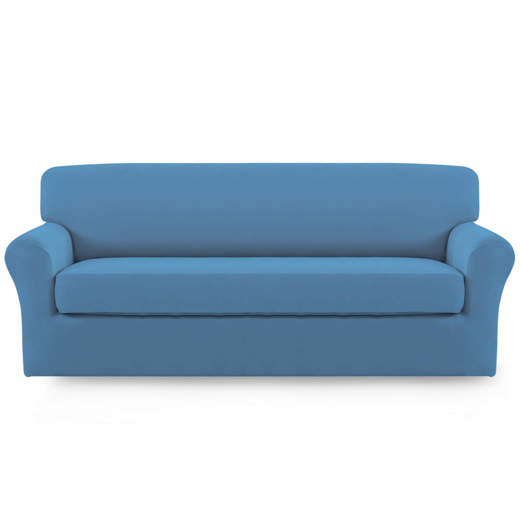 Easy-Going 2 Pieces Stretch Loveseat Couch Sofa Slipcover Washable