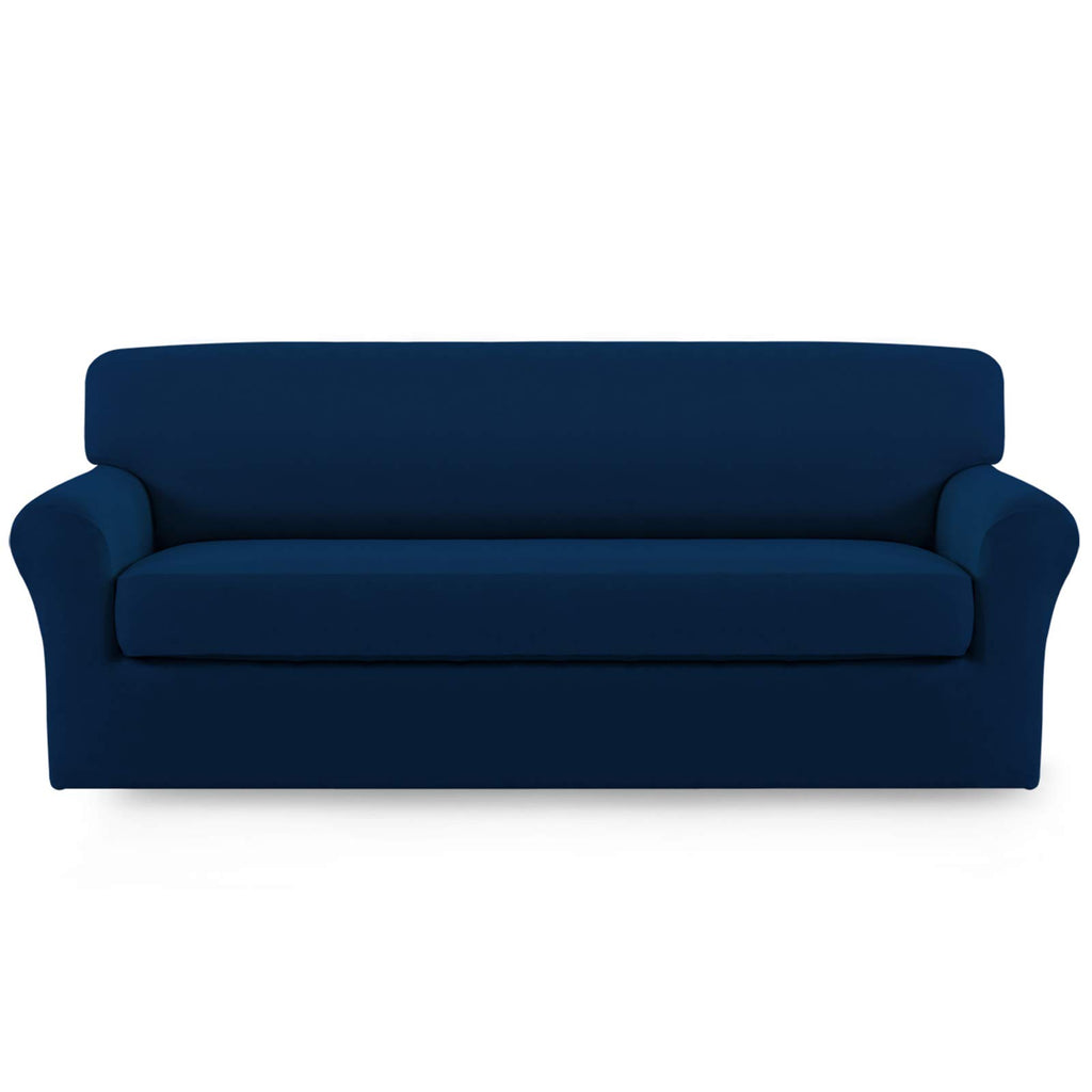 Easy-Going 2 Pieces Stretch Loveseat Couch Sofa Slipcover Washable