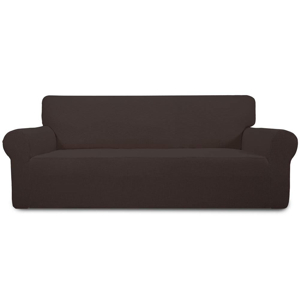 Easy-Going Stretch Loveseat Couch Covers Washable Cream