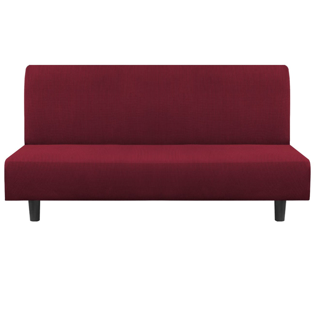 Flamingo P High Stretch One Piece Furniture Protector Sofa Cover for Durable Spandex Stretch Fabric Super Soft Slipcover, 2 Seater, Wine, Loveseat
