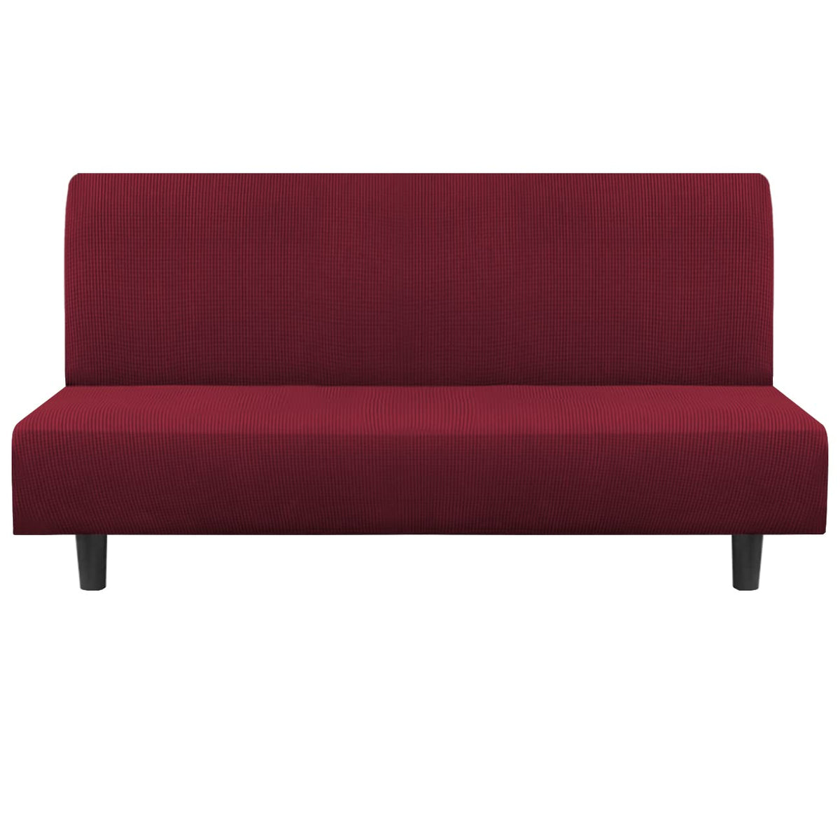 Flamingo P High Stretch One Piece Furniture Protector Sofa Cover for Durable Spandex Stretch Fabric Super Soft Slipcover, 2 Seater, Wine, Loveseat