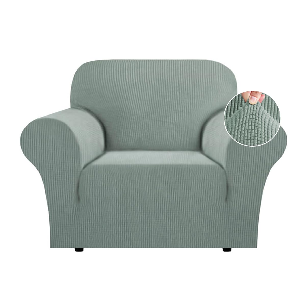 Flamingo P High Stretch One Piece Furniture Protector Sofa Cover for Durable Spandex Stretch Fabric Super Soft Slipcover, 2 Seater, Wine, Loveseat
