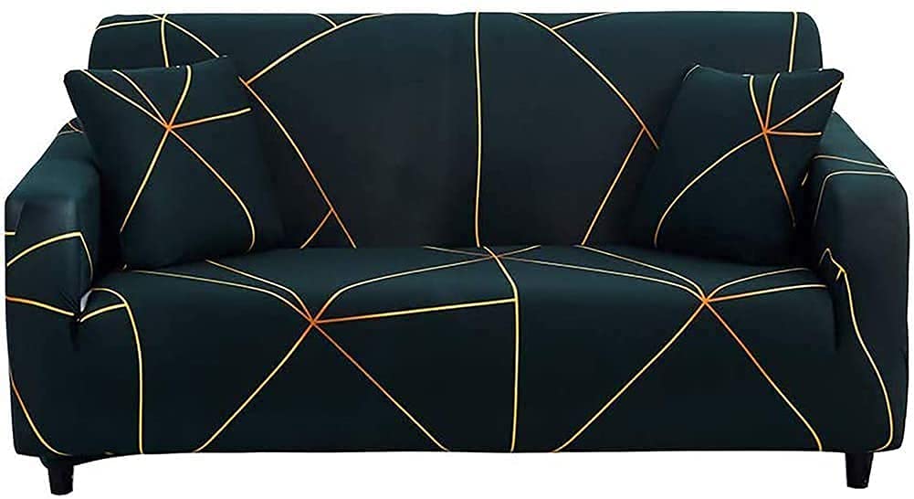 HOOBUY Printed Sofa Cover Stretch Couch Covers Patterned Loveseat Slipcovers for 2 Seater Cushion Couch Love Seat Set (BXMY, 2 Seater/Loveseat)
