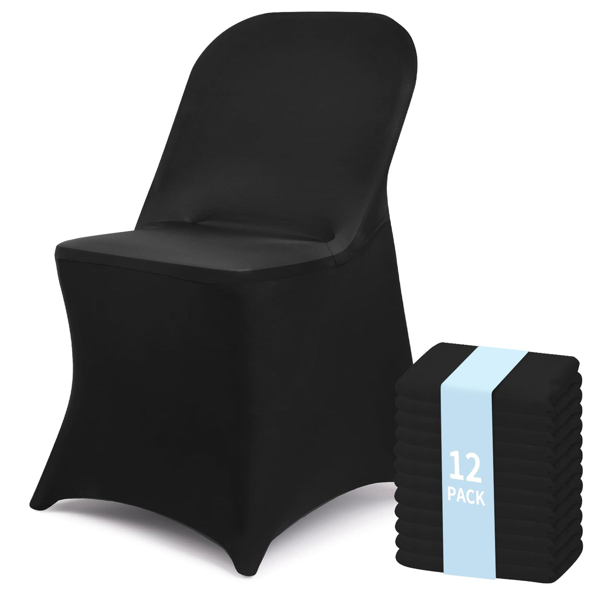 Fixwal 36 Pcs White Folding Chair Covers Spandex Stretch Slipcover