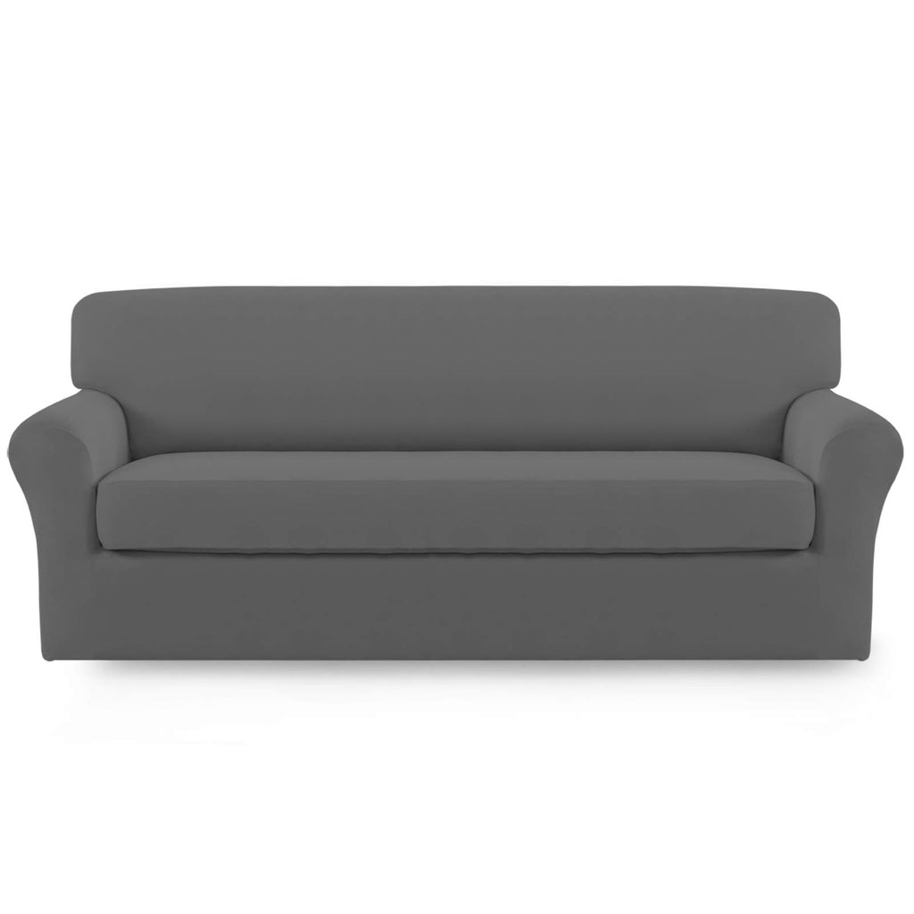Easy-Going 2 Pieces Stretch Loveseat Couch Sofa Slipcover Washable