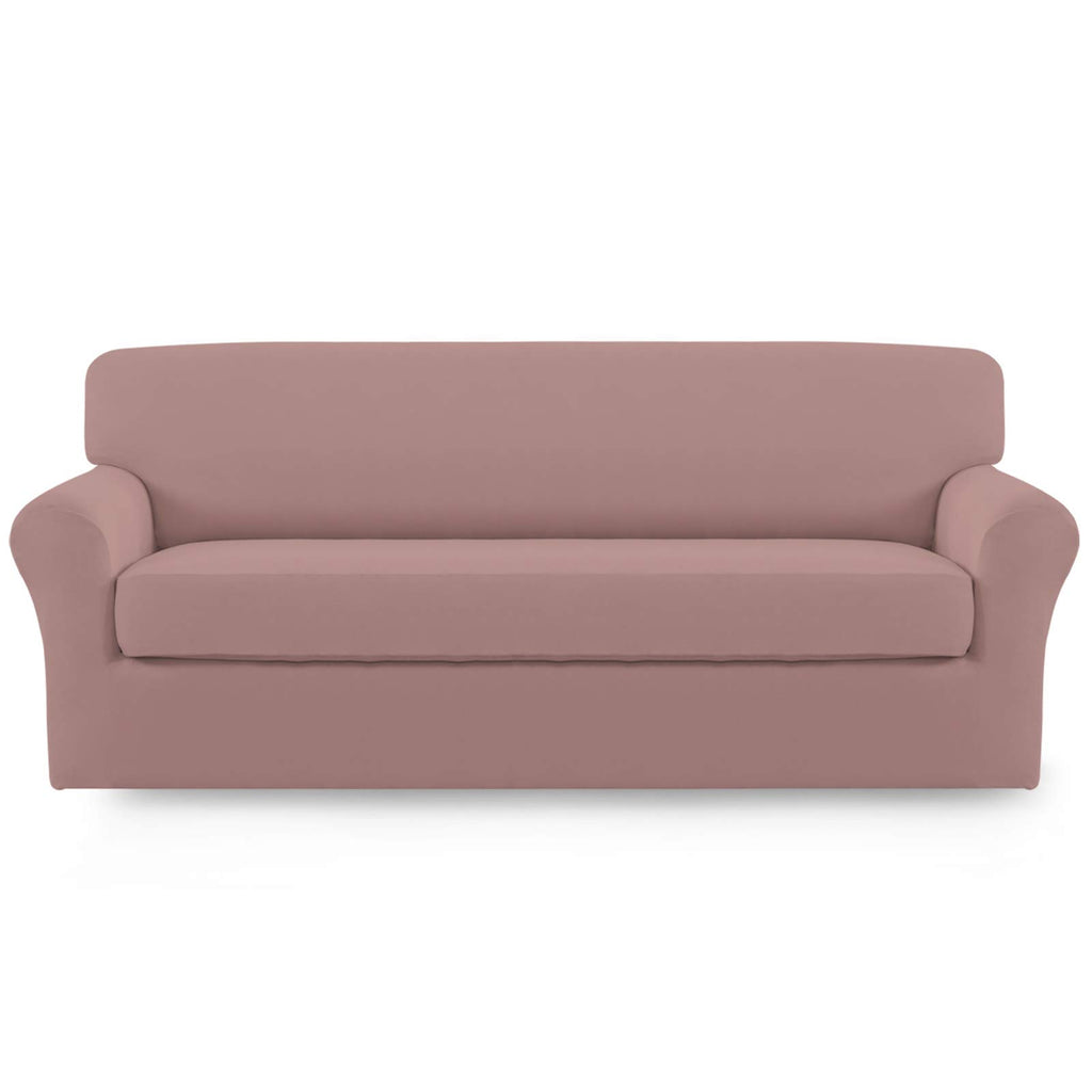 Easy-Going 2 Pieces Stretch Loveseat Couch Sofa Slipcover Washable