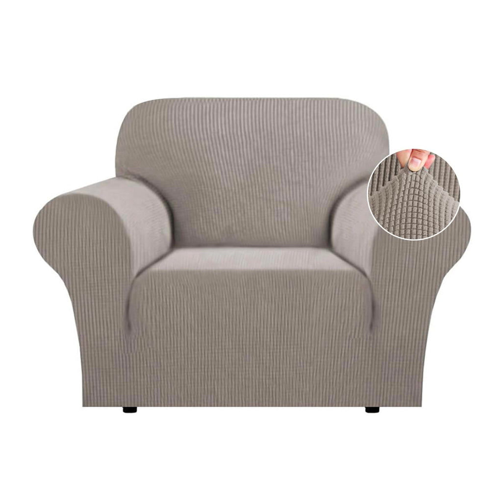 Flamingo P High Stretch One Piece Furniture Protector Sofa Cover for Durable Spandex Stretch Fabric Super Soft Slipcover, 2 Seater, Wine, Loveseat