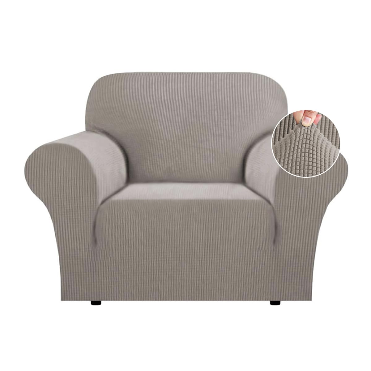 Flamingo P High Stretch One Piece Furniture Protector Sofa Cover for Durable Spandex Stretch Fabric Super Soft Slipcover, 2 Seater, Wine, Loveseat