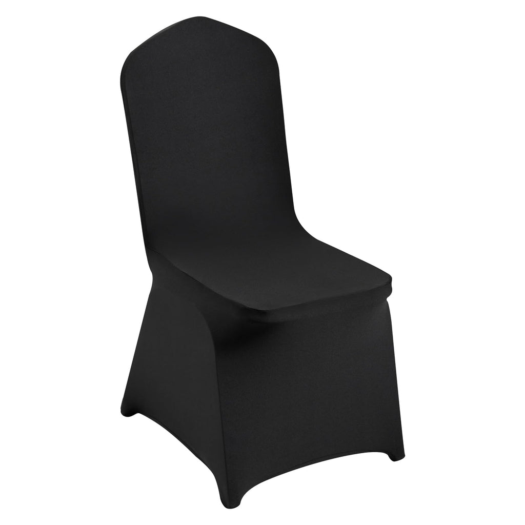 VEVOR 100 Pcs White Chair Covers Polyester Spandex Chair Cover Stretch Slipcovers for Wedding Party Dining Banquet Flat-Front Chair Covers
