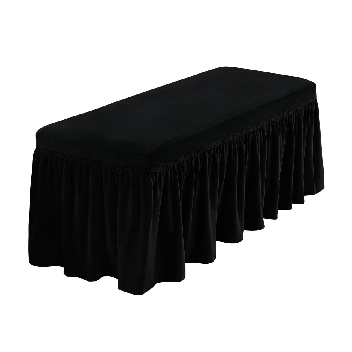 NICEEC Spandex Dining Bench Cushion Cover Bench Covers Stretch with Skirt