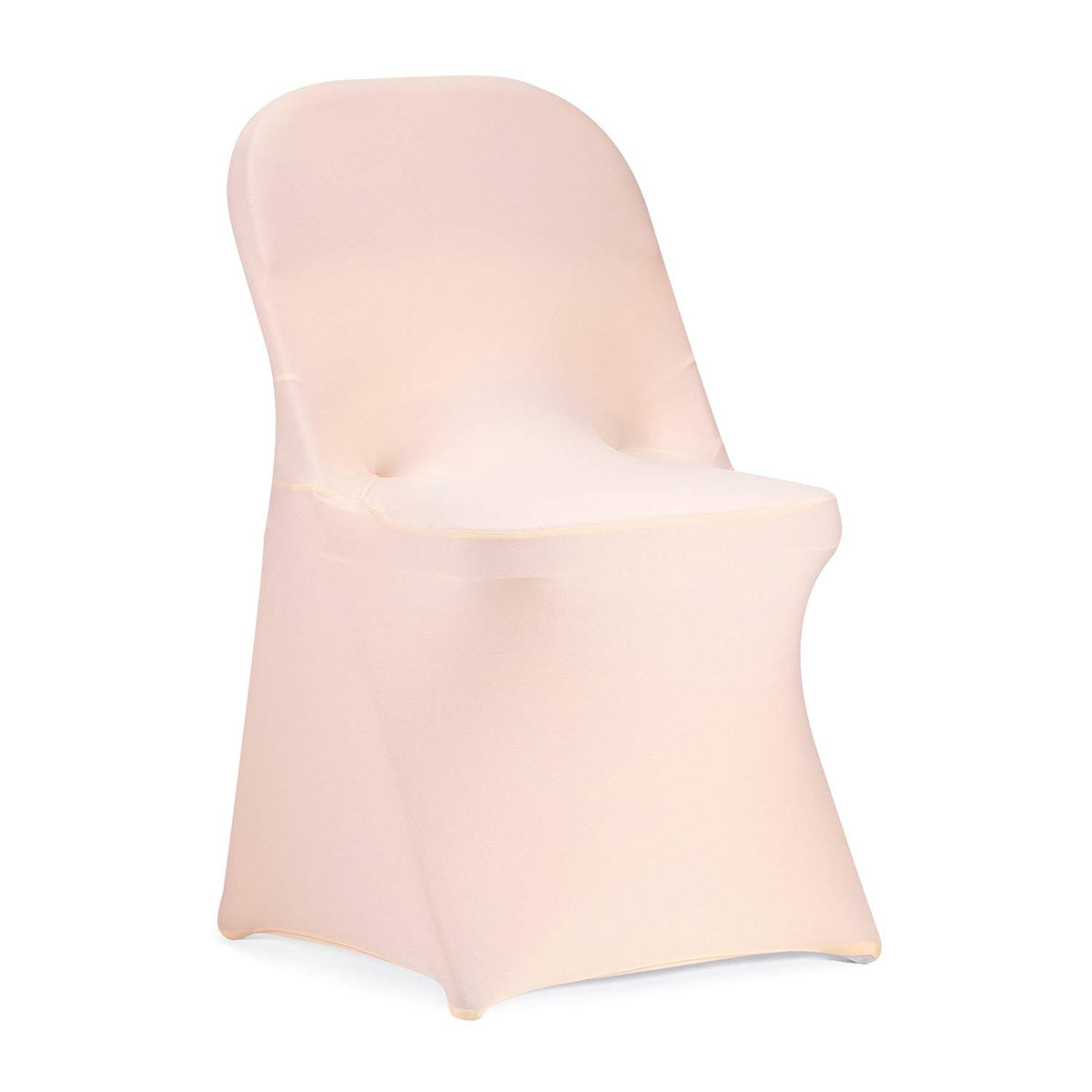 Peomeise Stretch Spandex Folding Chair Cover for Wedding Party Dining Banquet Event (White,12pcs)