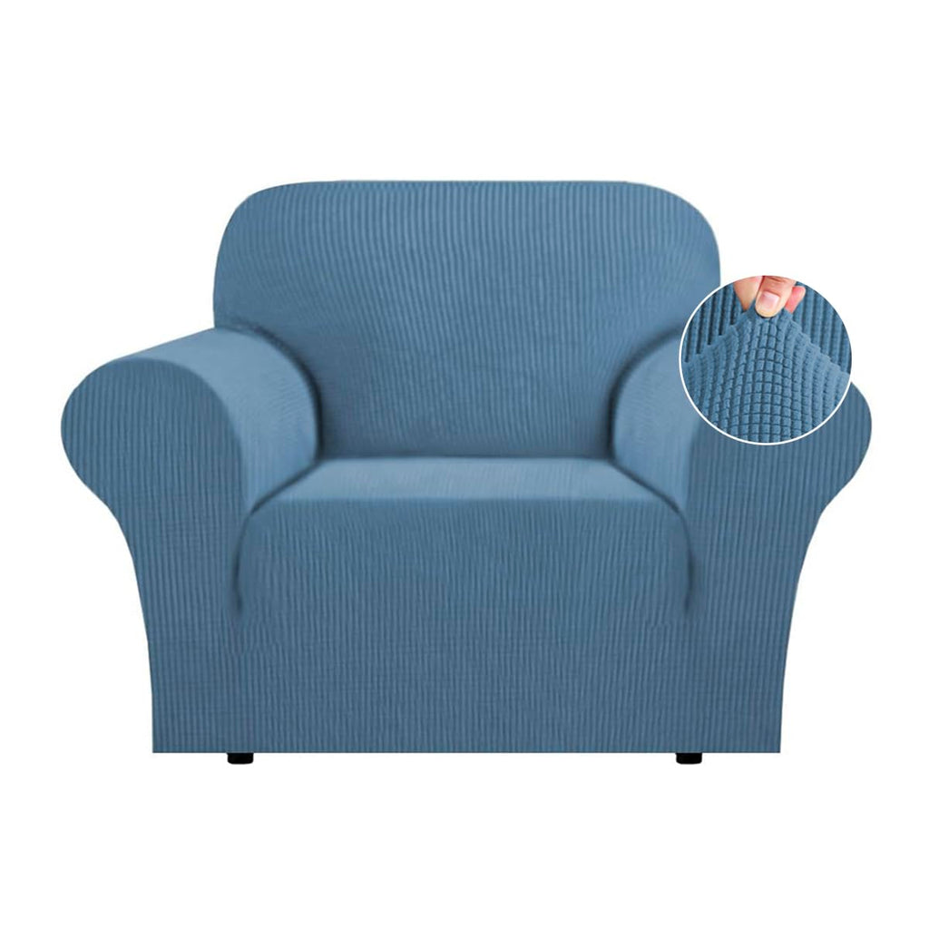 Flamingo P High Stretch One Piece Furniture Protector Sofa Cover for Durable Spandex Stretch Fabric Super Soft Slipcover, 2 Seater, Wine, Loveseat