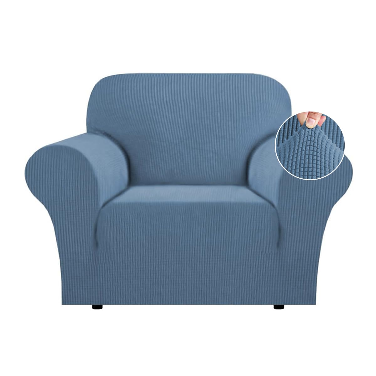 Flamingo P High Stretch One Piece Furniture Protector Sofa Cover for Durable Spandex Stretch Fabric Super Soft Slipcover, 2 Seater, Wine, Loveseat