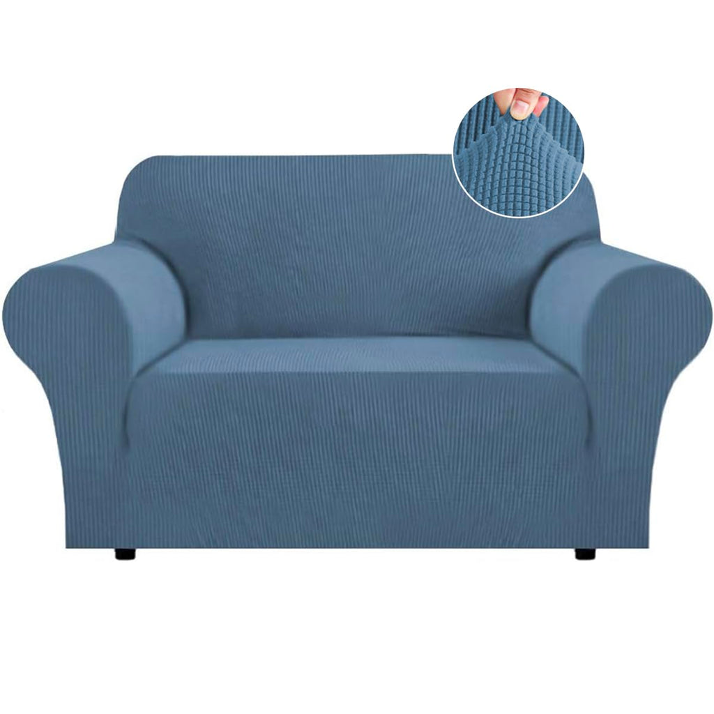 Flamingo P High Stretch One Piece Furniture Protector Sofa Cover for Durable Spandex Stretch Fabric Super Soft Slipcover, 2 Seater, Wine, Loveseat