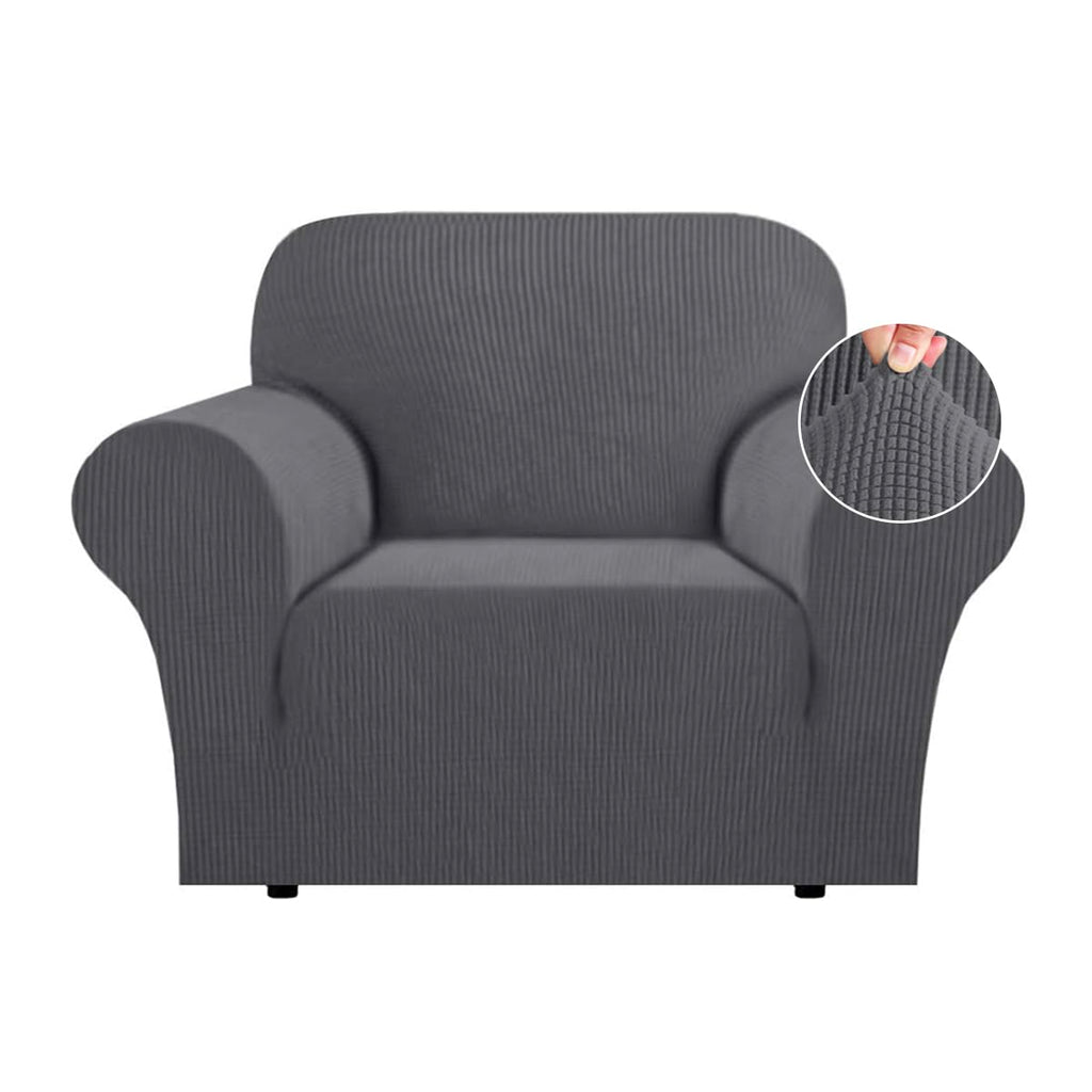 Flamingo P High Stretch One Piece Furniture Protector Sofa Cover for Durable Spandex Stretch Fabric Super Soft Slipcover, 2 Seater, Wine, Loveseat