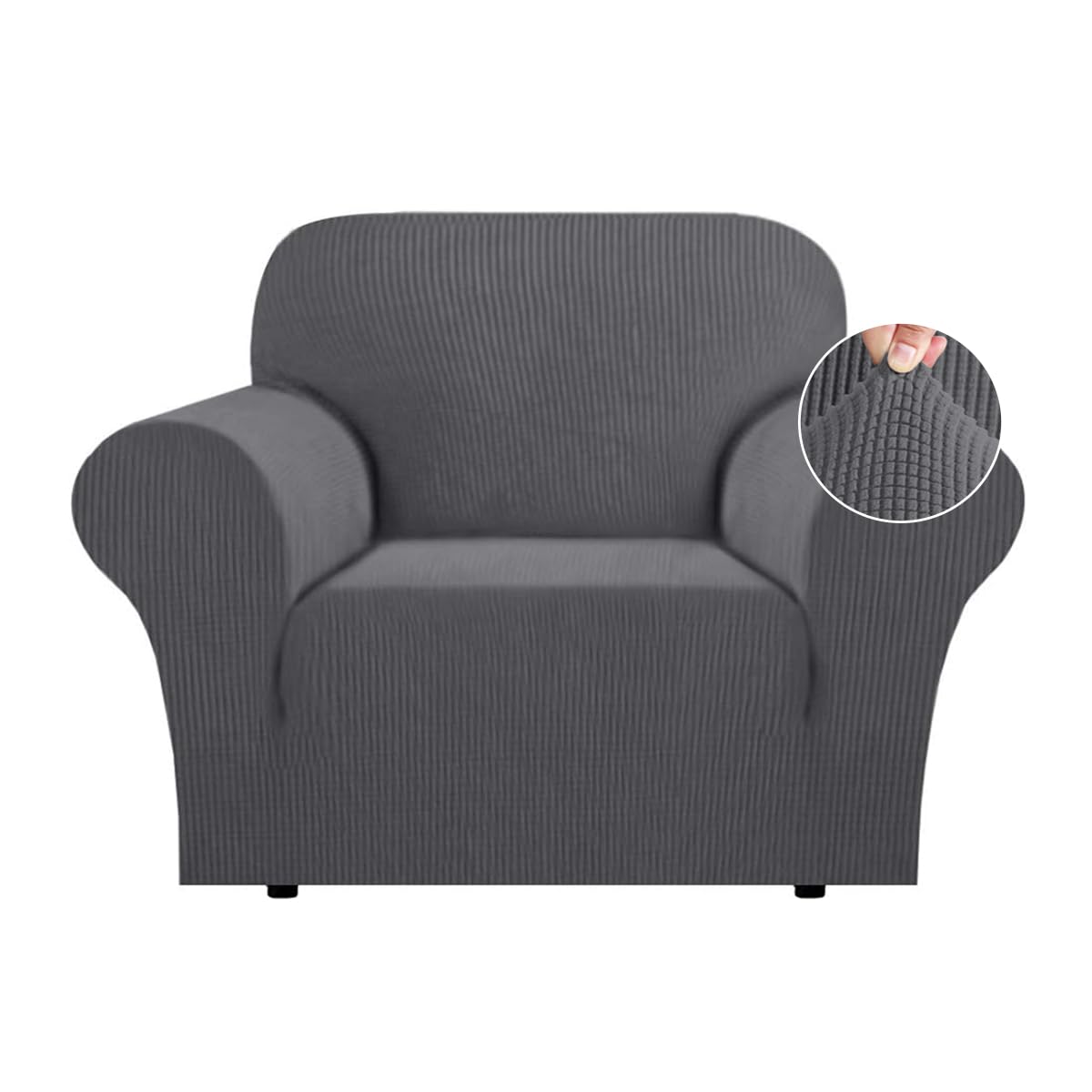 Flamingo P High Stretch One Piece Furniture Protector Sofa Cover for Durable Spandex Stretch Fabric Super Soft Slipcover, 2 Seater, Wine, Loveseat