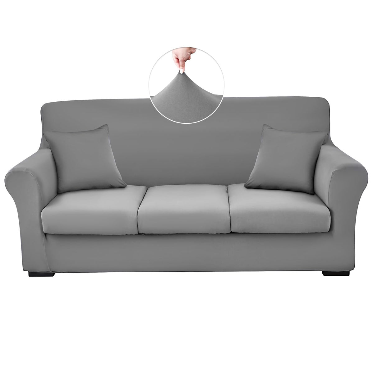 Stretch Printed Sofa Cover Couch Covers, 4-PieceLoveseat Slipcovers with 2 Separate Cushion Cover & 1 Pillow Case, Washable Soft Spandex Furniture Protector for Living Room(Loveseat, Flower)
