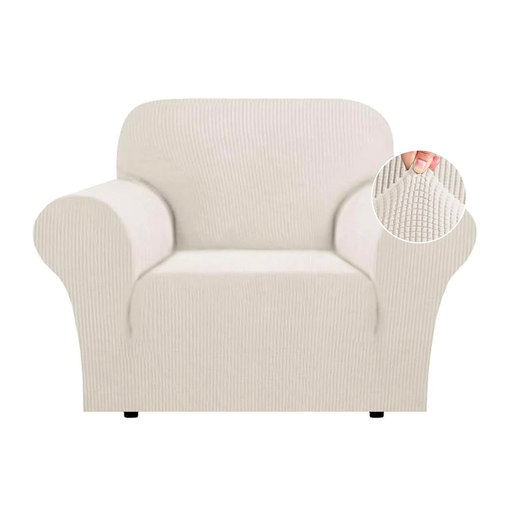 Flamingo P High Stretch One Piece Furniture Protector Sofa Cover for Durable Spandex Stretch Fabric Super Soft Slipcover, 2 Seater, Wine, Loveseat