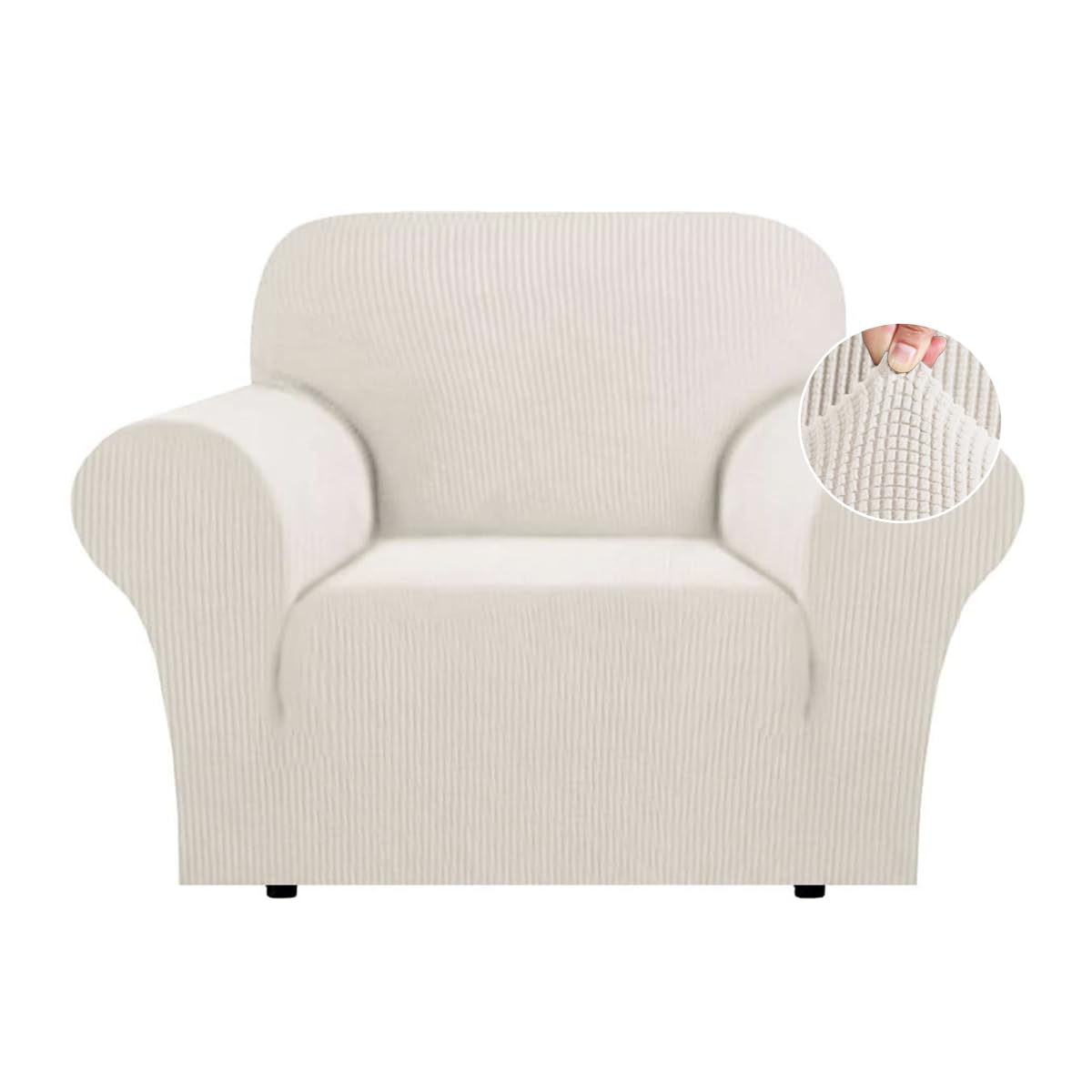 Flamingo P High Stretch One Piece Furniture Protector Sofa Cover for Durable Spandex Stretch Fabric Super Soft Slipcover, 2 Seater, Wine, Loveseat