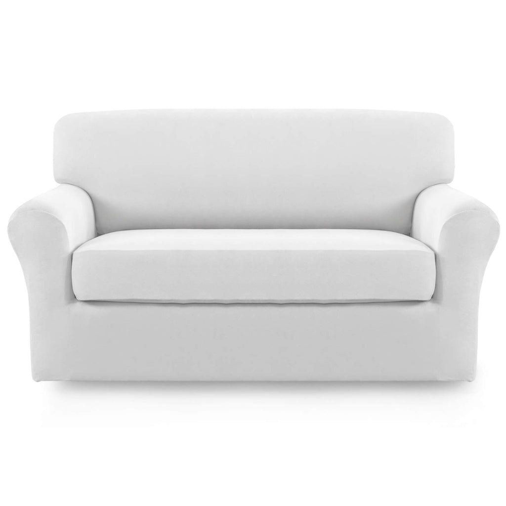 Easy-Going 2 Pieces Stretch Loveseat Couch Sofa Slipcover Washable