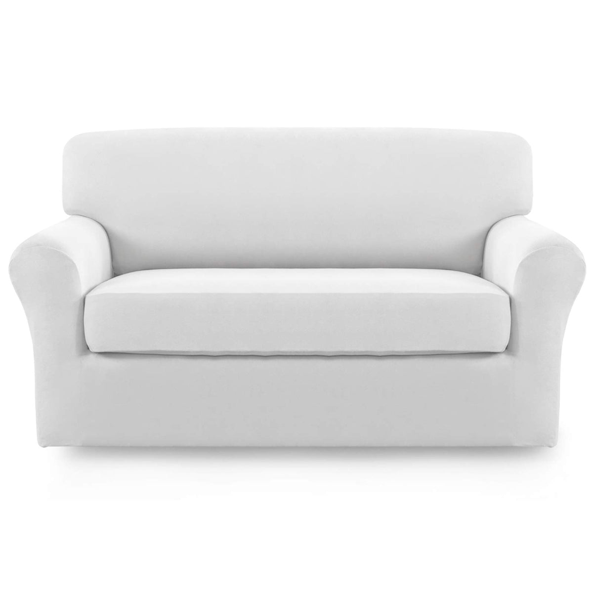 Easy-Going 2 Pieces Stretch Loveseat Couch Sofa Slipcover Washable