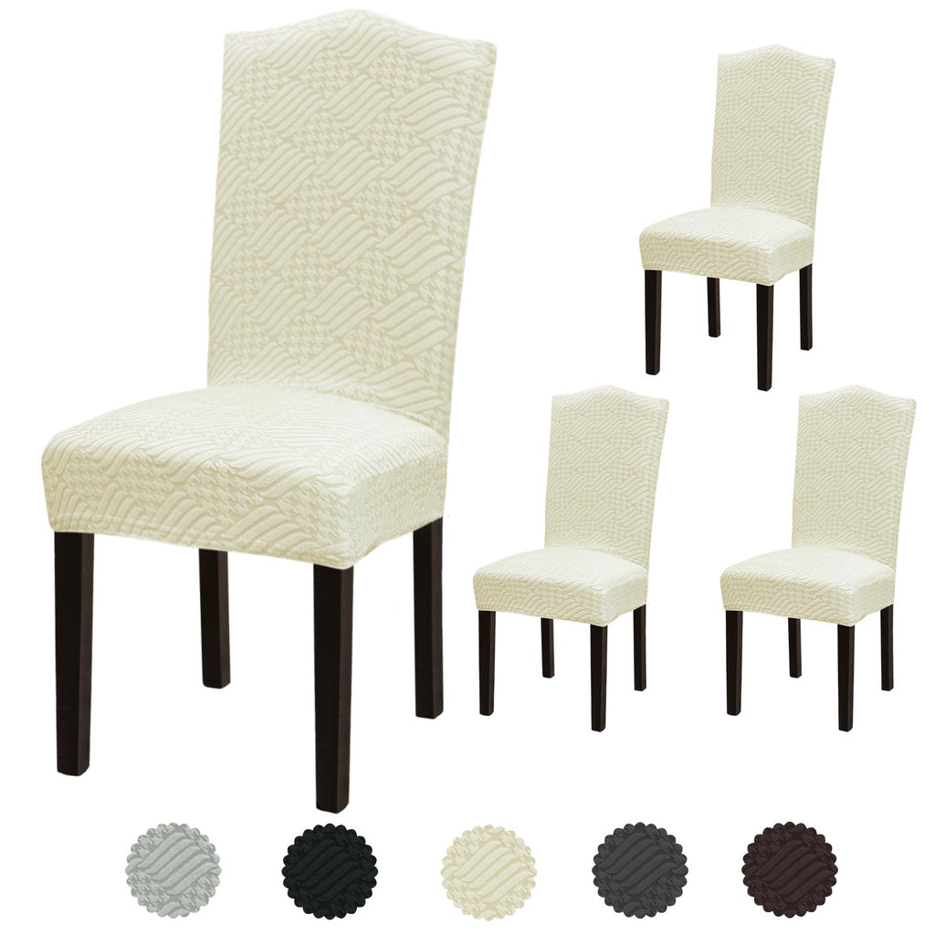 Stretch Dining Room Chair Covers Set of 6, Removable Washable Chair Covers for Dining Chairs,Dining Room, Hotel, Ceremony
