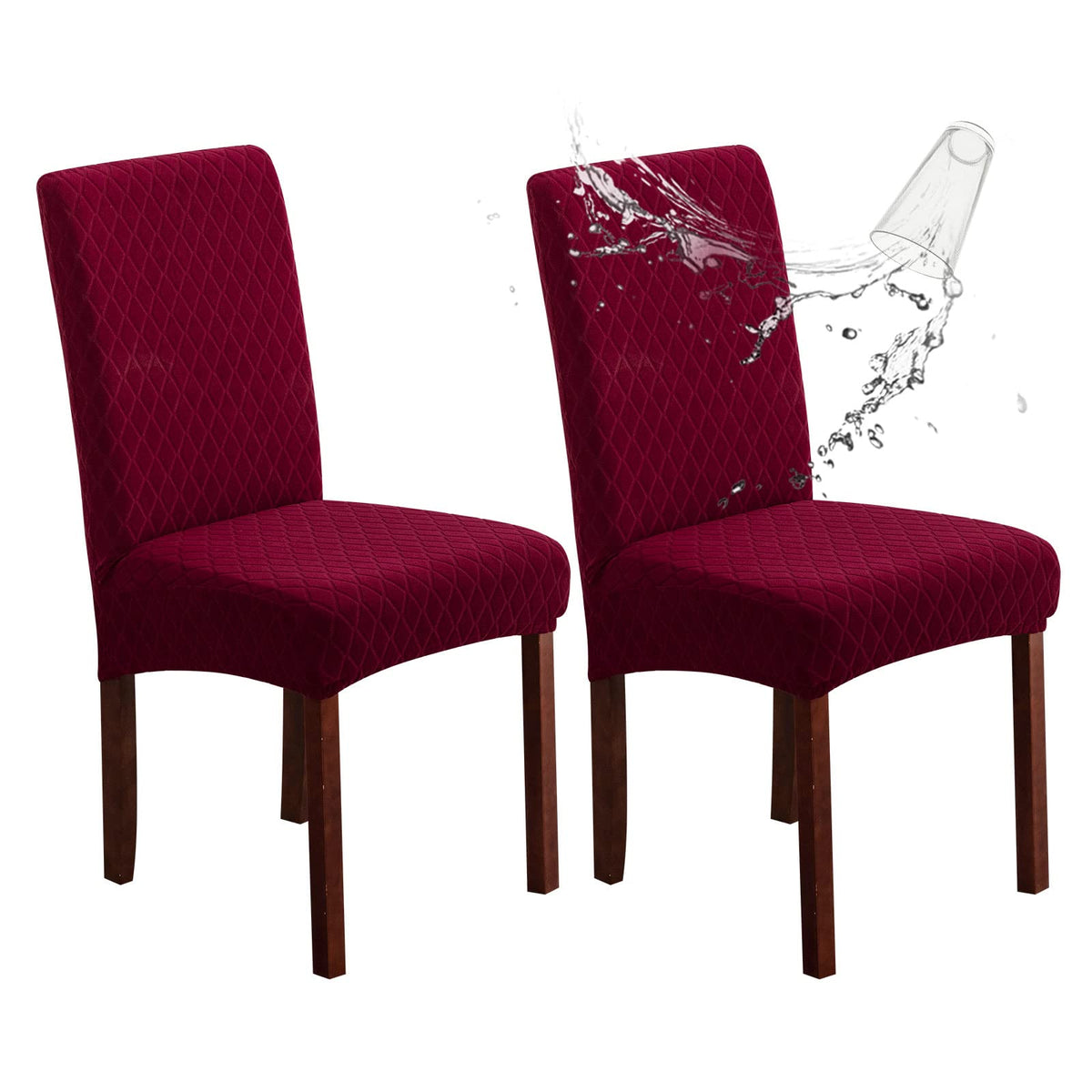 Genina Waterproof Dining Chair Covers Set of 4 Parsons Chair Slipcovers