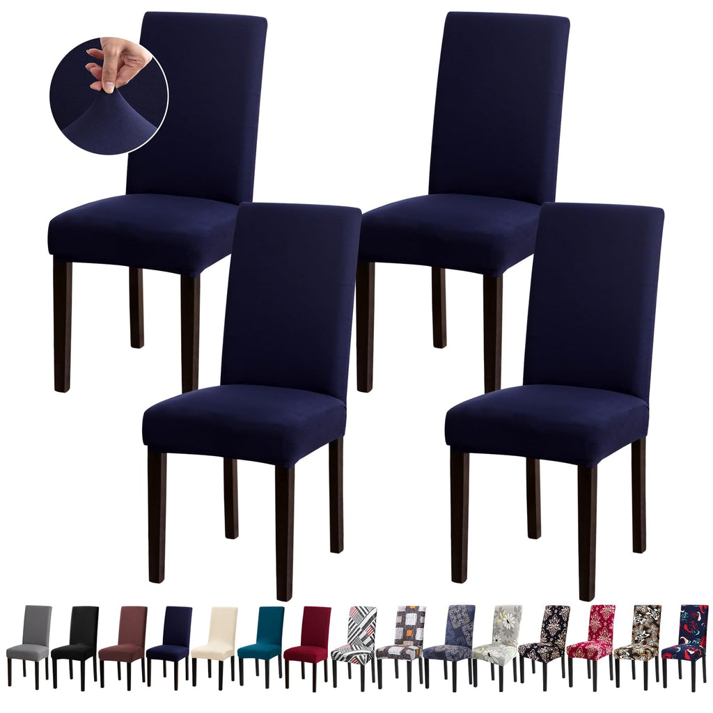 Chair Covers, Stretch Dining Room Chair Covers Set of 6, Removable Washable Dining Chair Slipcovers for Home, Hotel, Banquet