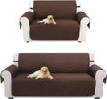 UNICE Home Reversible Sofa Cover Bundle Loveseat Cover(Sofa+Loveseat, Coffee)