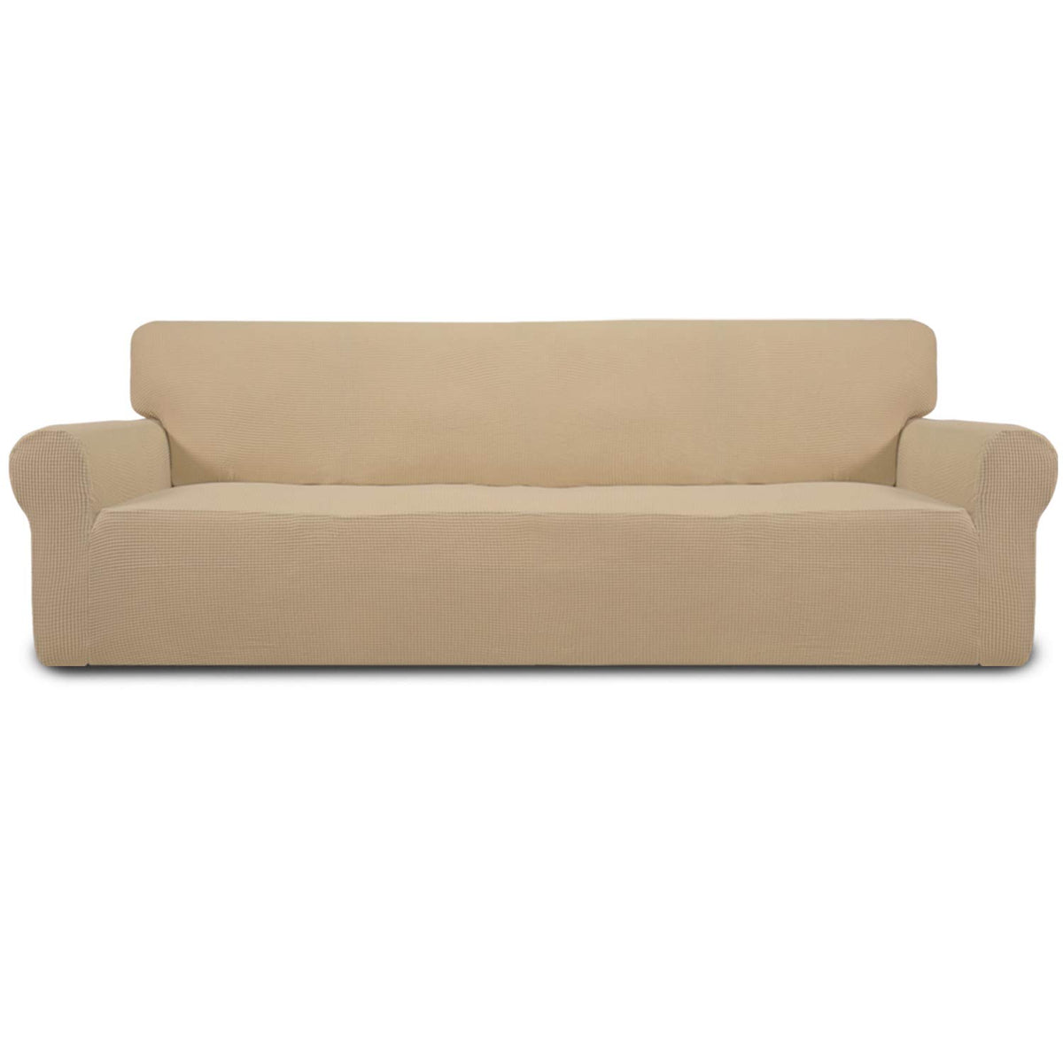 Easy-Going Stretch Loveseat Couch Covers Washable Cream