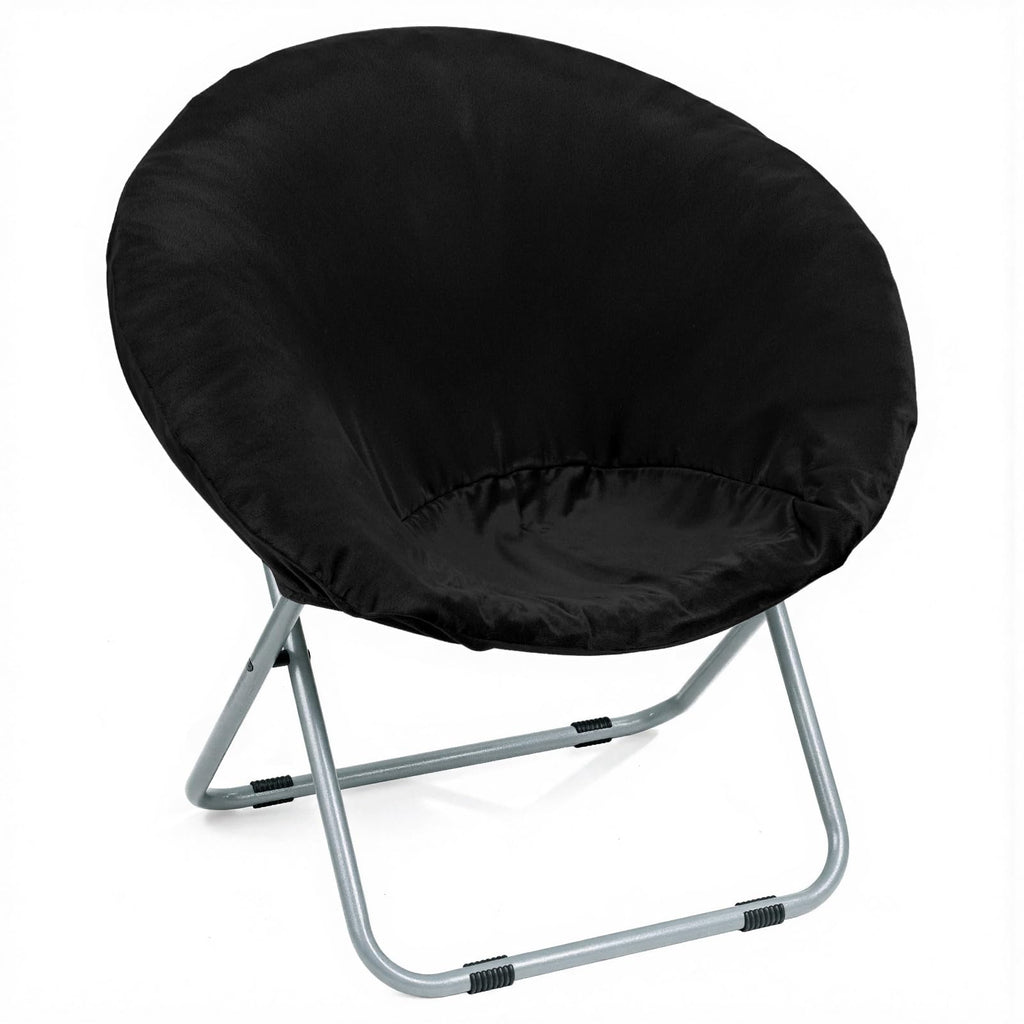 Velvet Stretch Saucer Chair Cover, Round Moon Chair Cover for Adults & Kids