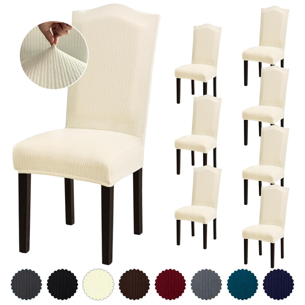 Stretch Dining Room Chair Covers Set of 6, Removable Washable Chair Covers for Dining Chairs,Dining Room, Hotel, Ceremony