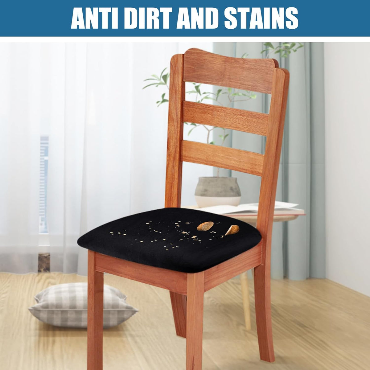 Smiry Velvet Seat Covers for Dining Room Chair Set of 4