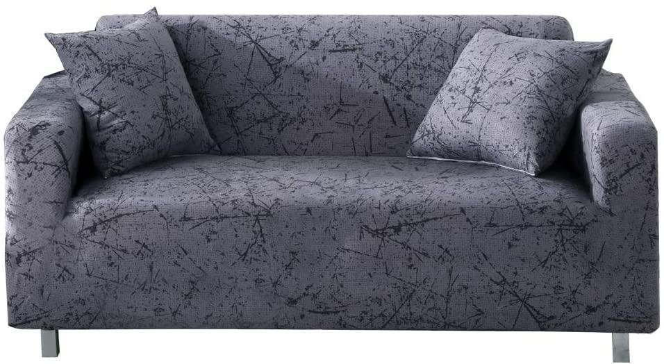 HOOBUY Printed Sofa Cover Stretch Couch Covers Patterned Loveseat Slipcovers for 2 Seater Cushion Couch Love Seat Set (BXMY, 2 Seater/Loveseat)