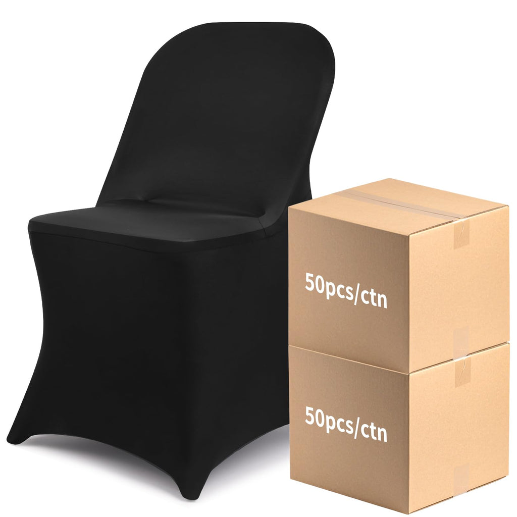 Fixwal 36 Pcs White Folding Chair Covers Spandex Stretch Slipcover