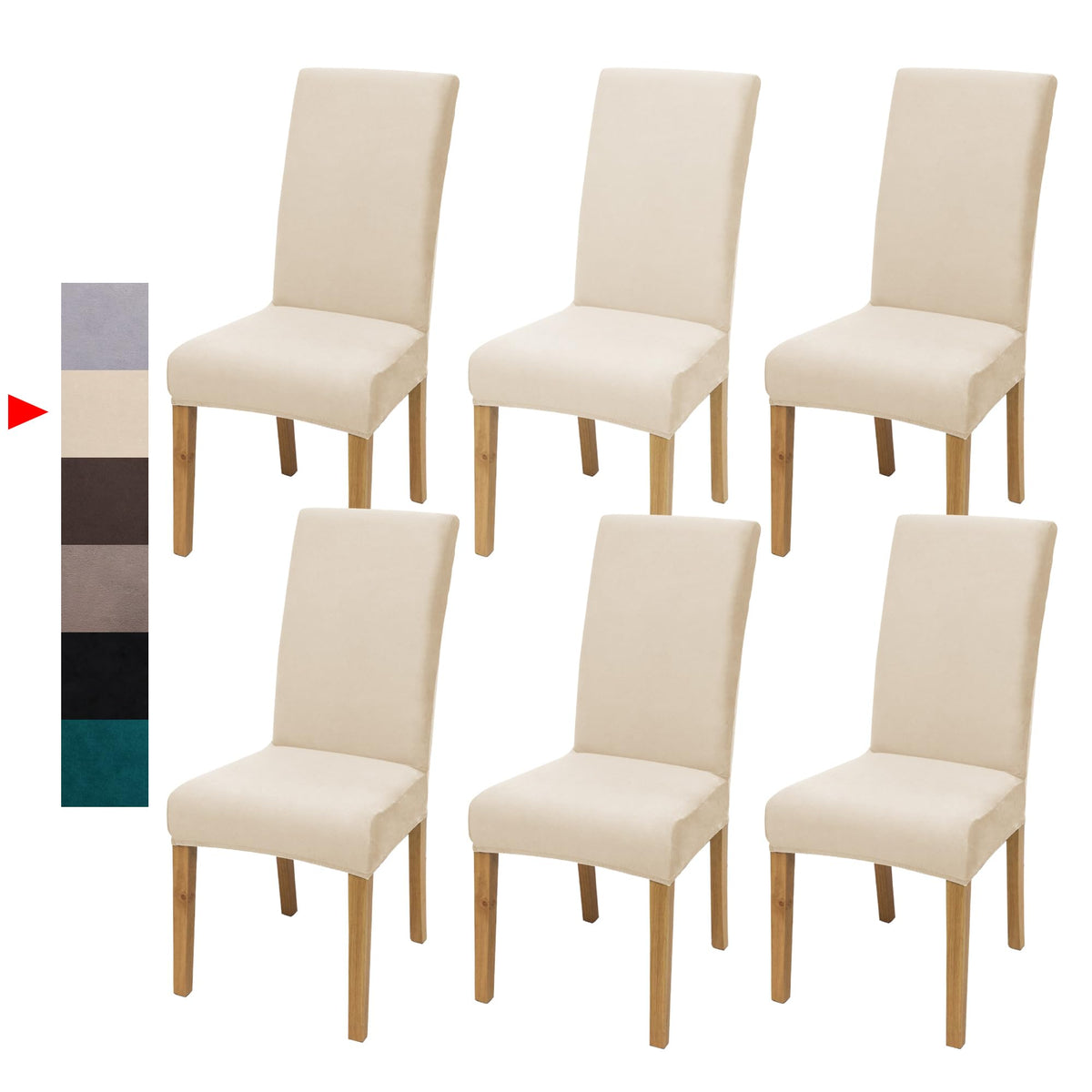 Velvet Dining Chair Covers,Dining Room Chair Covers Set of 6